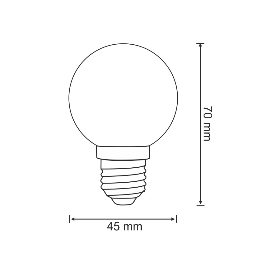 RINKINYS 2x LED Lemputė PARTY E27/0,5W/36V žalia
