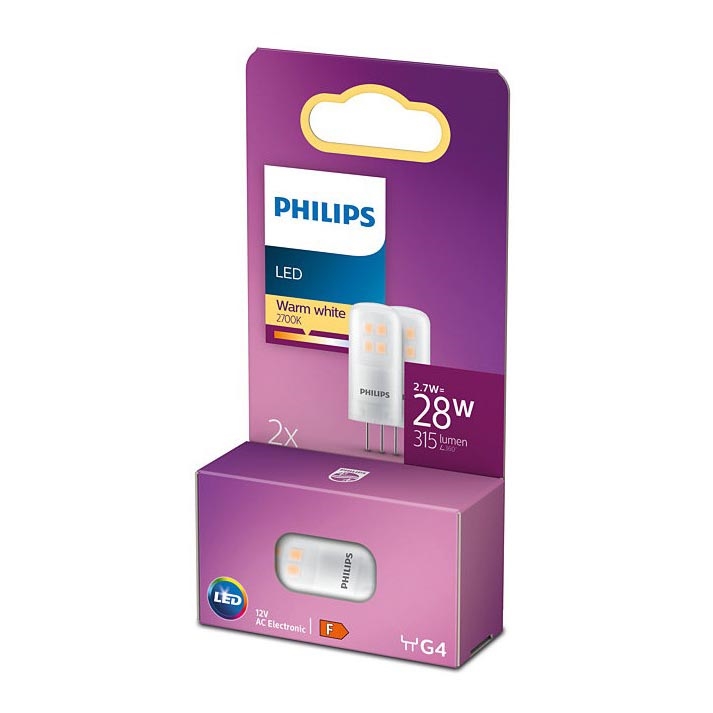 RINKINYS 2x LED lemputė Philips G4/2,7W/12V 2700K