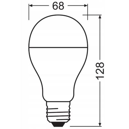 Rinkinys 2x LED lemputės VALUE CLASSIC E27/19W/230V 2700K - Osram