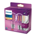 RINKINYS 2x LED Lemputės VINTAGE Philips A60 E27/4,3W/230V 2700K