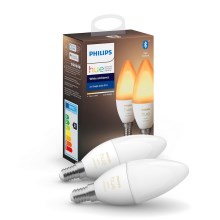 RINKINYS 2x LED Pritemdomos lemputės Philips BALTO ATSPALVIO ATMOSFERA B39 E14/4W/230V 2200K-6500K