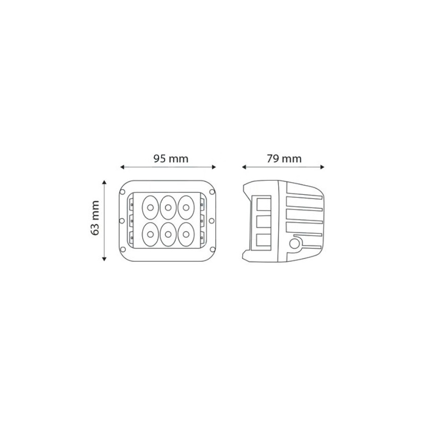 RINKINYS 2x LED Prožektoriai automobiliui CREE LED/27W/10-30V IP67