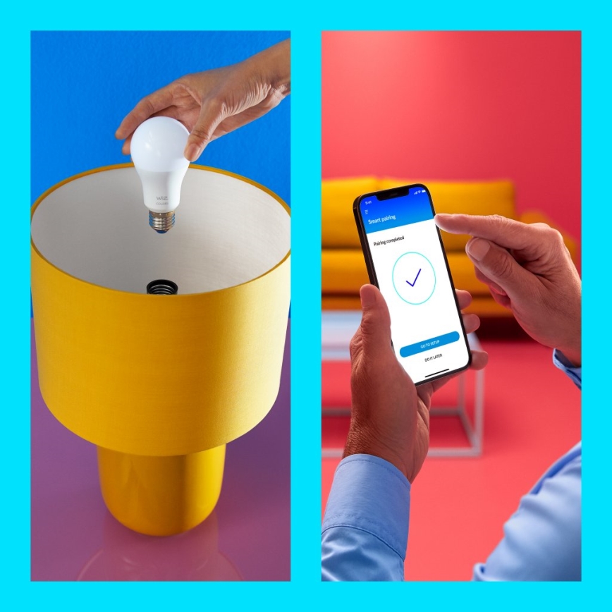 RINKINYS 2x LED Reguliuojama lemputė A60 E27/8W/230V 2700-6500K CRI 90 Wi-Fi - WiZ