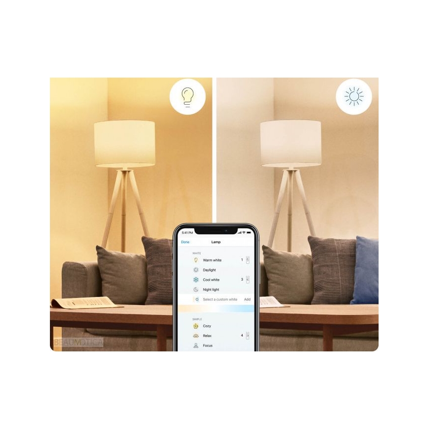 RINKINYS 2x LED Reguliuojama lemputė A60 E27/8W/230V 2700-6500K CRI 90 Wi-Fi - WiZ