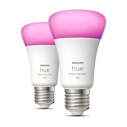 RINKINYS 2x LED Reguliuojama lemputė  Philips Hue WACA A60 E27/6,5W/230V 2000-6500K