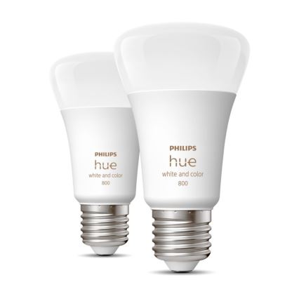 RINKINYS 2x LED Reguliuojama lemputė  Philips Hue WACA A60 E27/6,5W/230V 2000-6500K