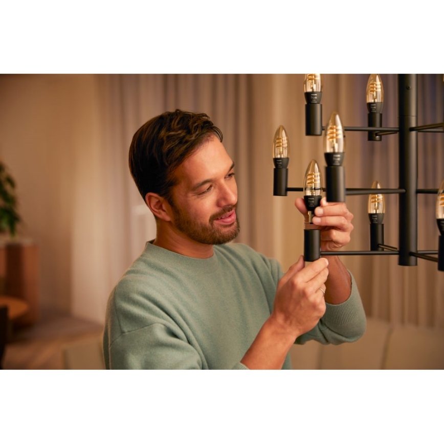 RINKINYS 2x LED Reguliuojama lemputė Philips Hue WHITE AMBIANCE E14/4,6W/230V