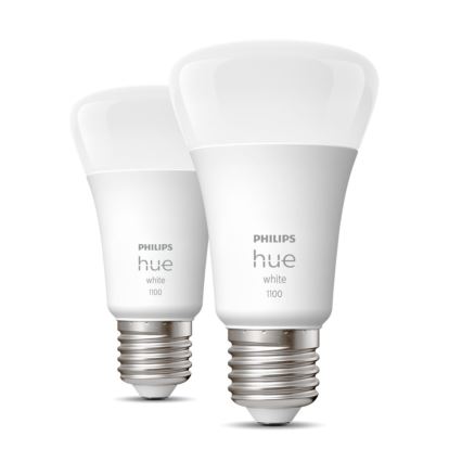 RINKINYS 2x LED Reguliuojama lemputė Philips Hue WHITE E27/9,5W/230V 2700K