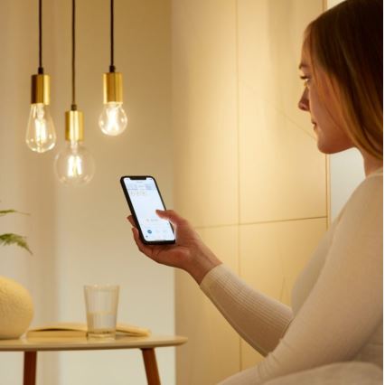 RINKINYS 2x LED Reguliuojama lemputė VINTAGE FILAMENT A60 E27/6,7W/230V Wi-Fi - WiZ