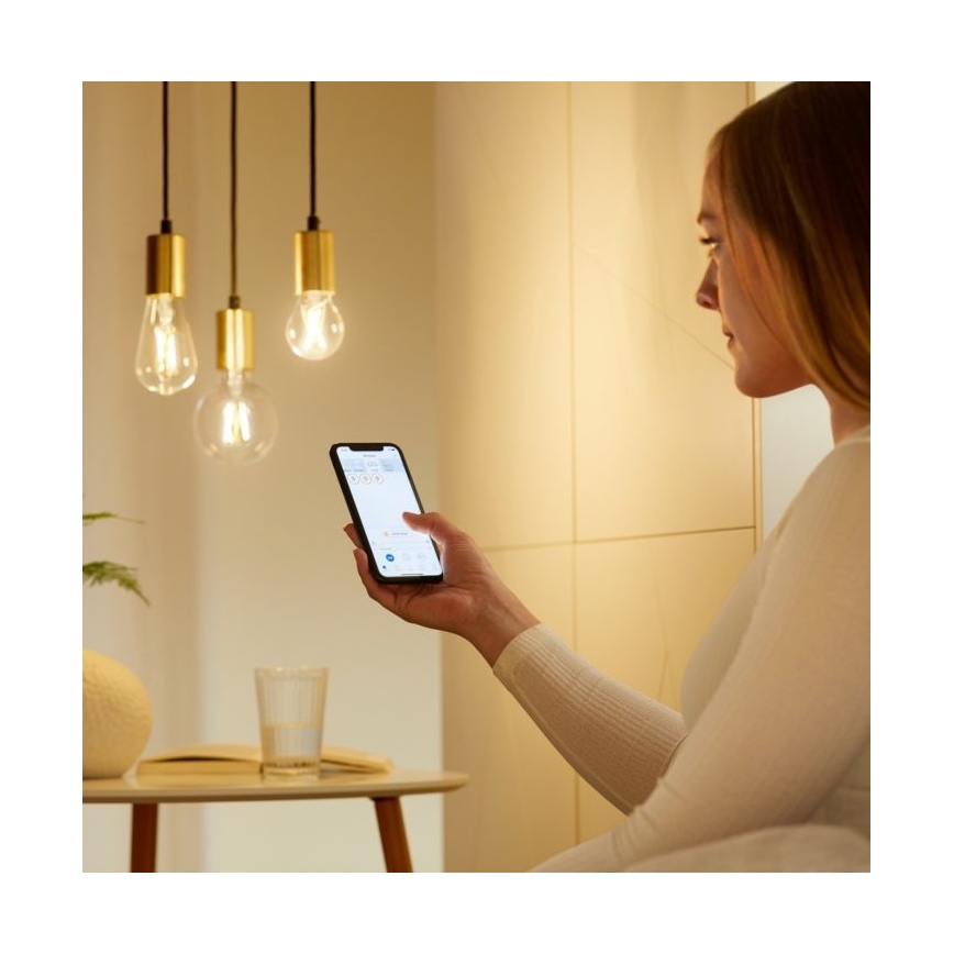 RINKINYS 2x LED Reguliuojama lemputė VINTAGE FILAMENT A60 E27/6,7W/230V Wi-Fi - WiZ
