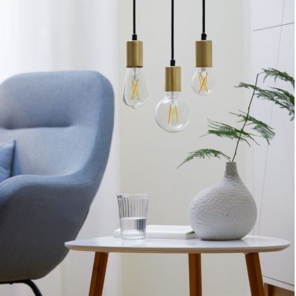 RINKINYS 2x LED Reguliuojama lemputė VINTAGE FILAMENT A60 E27/6,7W/230V Wi-Fi - WiZ