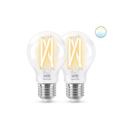 RINKINYS 2x LED Reguliuojama lemputė VINTAGE FILAMENT A60 E27/6,7W/230V Wi-Fi - WiZ