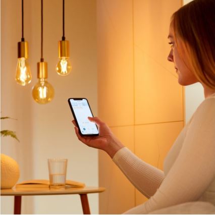 RINKINYS 2x LED Reguliuojama lemputė VINTAGE FILAMENT ST64 E27/6,7W/230V 2000-5000K Wi-Fi - WiZ