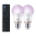 Rinkinys 2x LED RGB reguliuojama lemputė Philips SMART A60 E27/8,5W/230V 2200-6500K + nuotolinio valdymo pultas