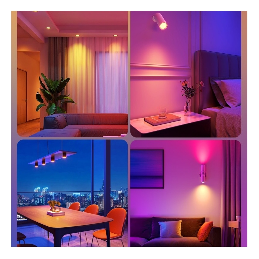 Komplektas 2x LED RGBWW dimeriuojamos lemputės MATTER E14/5W/230V 2700-6500K Wi-Fi - Govee