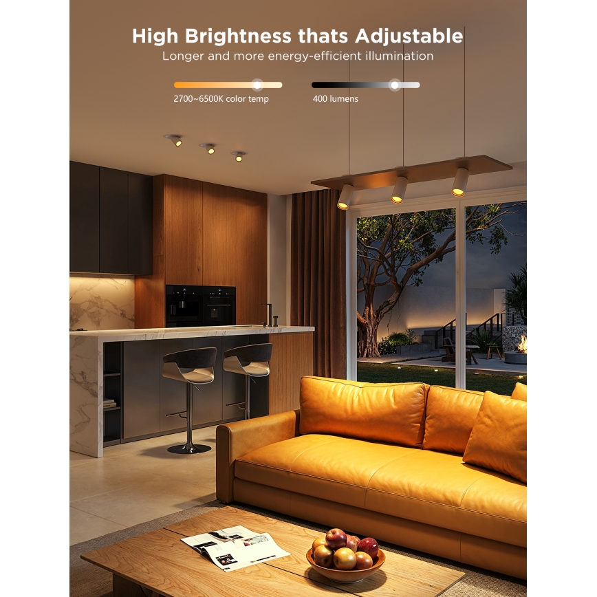 Komplektas 2x LED RGBWW pritemdomos lemputės MATTER GU10/4,8W/230V 2700-6500K Wi-Fi - Govee