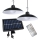RINKINYS 2x LED saulės pakabinamas šviestuvas su aušros jutikliu LED/6W/3,7V 2000 mAh IP44 + nuotolinio valdymo pultas