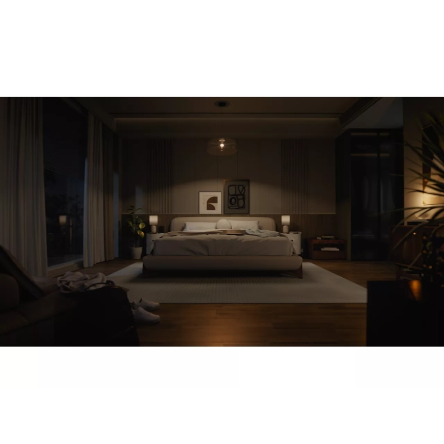 Komplektas 2x reguliuojamos Philips Hue WHITE AMBIANCE LED lemputės E27/6W/230V 1000-20000K