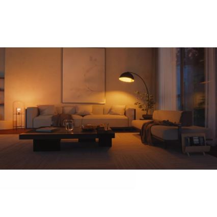 Komplektas 2x reguliuojamos Philips Hue WHITE AMBIANCE LED lemputės E27/6W/230V 1000-20000K