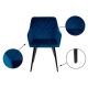 RINKINYS 2x Valgomojo kėdė RICO mėlyna