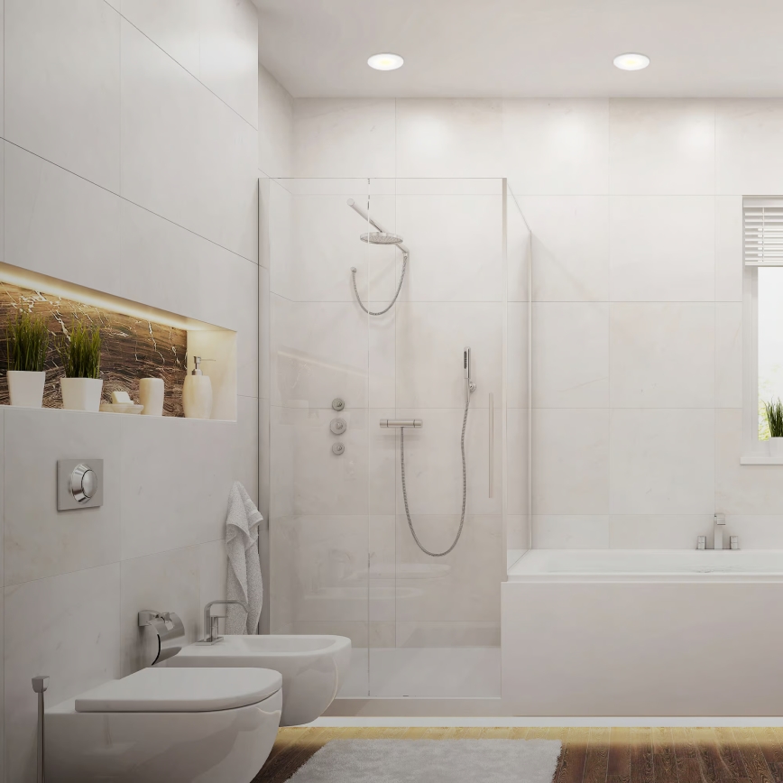 Rinkinys 3 vnt. LED vonios įleidžiamų šviestuvų LED/6W/230V 3000K IP44, baltos spalvos