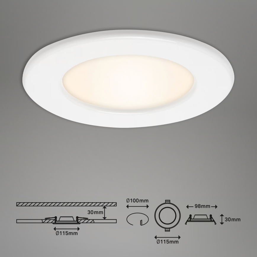Rinkinys 3 vnt. LED vonios įleidžiamų šviestuvų LED/6W/230V 3000K IP44, baltos spalvos
