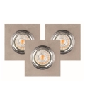 RINKINYS 3x LED įleidžiamas šviestuvas VITAR 1xGU10/5W/230V CRI 90 betonas