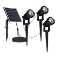 RINKINYS 3x LED Lauko saulės lempa 3xLED/1,2W/3,7V IP65 3000K 4000 mAh
