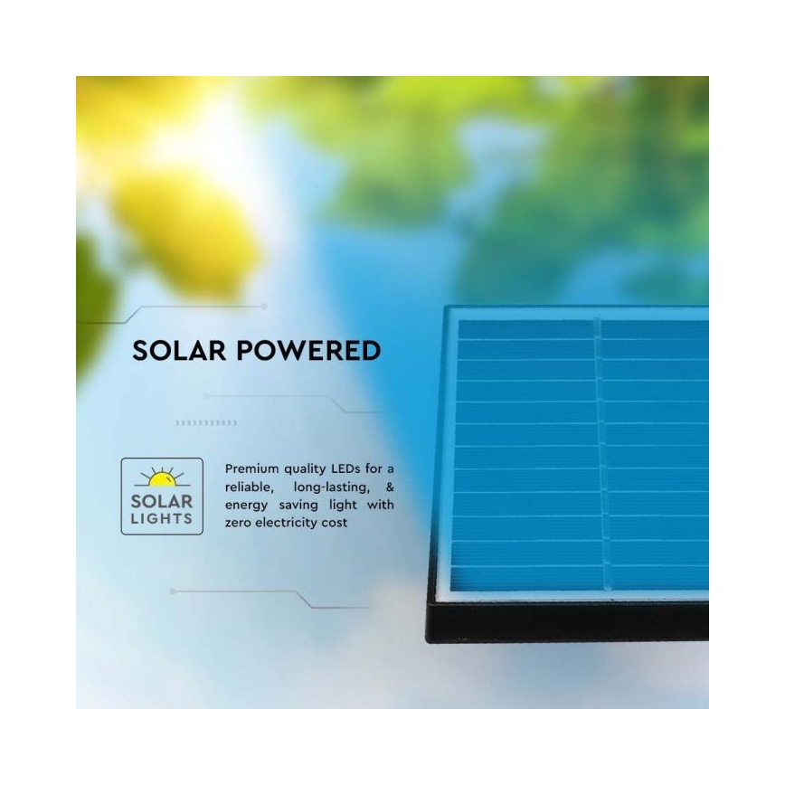 RINKINYS 3x LED Lauko saulės lempa 3xLED/1,2W/3,7V IP65 3000K 4000 mAh