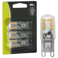 RINKINYS 3x LED Lemputė G9/2,5W/230V 3000K