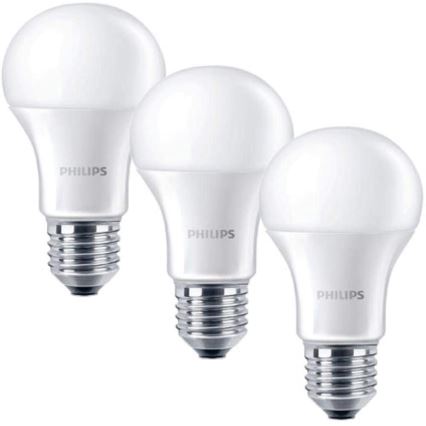 RINKINYS 3x LED lemputė Philips E27/5,5W/230V 2700K