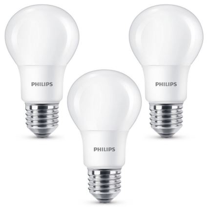 RINKINYS 3x LED lemputė Philips E27/8W/230V 2700K