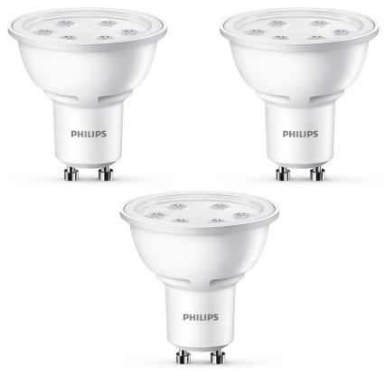 RINKINYS 3x LED lemputės Philips GU10 / 3.5W / 230V 2700K