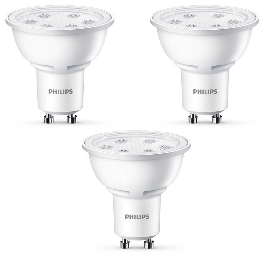 RINKINYS 3x LED lemputės Philips GU10 / 3.5W / 230V 2700K