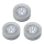 RINKINYS 3x LED naktinė liečiamoji lemputė 1xLED/2W/4,5V sidabras