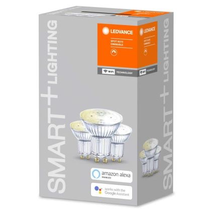 RINKINYS 3x LED Pritemdomos lemputės SMART + GU10 / 5W / 230V 2700K - Ledvance