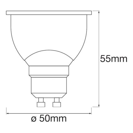 RINKINYS 3x LED Pritemdomos lemputės SMART + GU10 / 5W / 230V 2700K - Ledvance