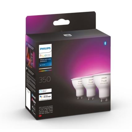 RINKINYS 3x LED Reguliuojama lemputė Philips Hue White And Color Ambience GU10/5W/230V 2000-6500K