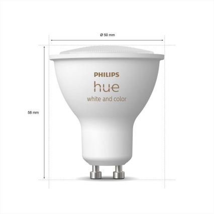 RINKINYS 3x LED Reguliuojama lemputė Philips Hue White And Color Ambience GU10/5W/230V 2000-6500K