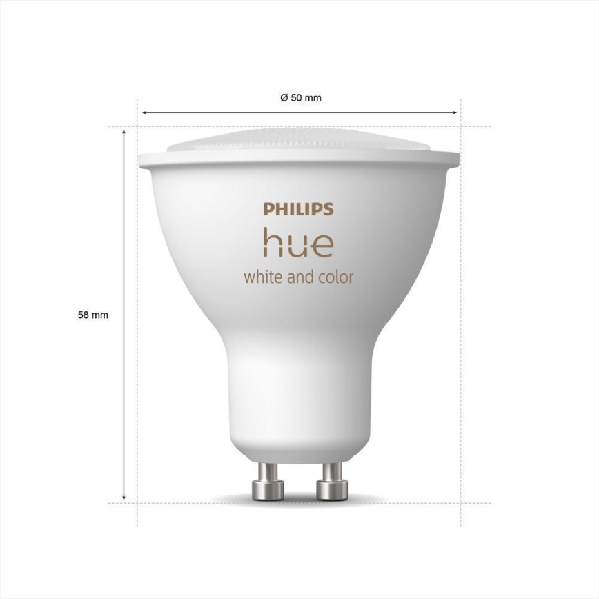 RINKINYS 3x LED Reguliuojama lemputė Philips Hue White And Color Ambience GU10/5W/230V 2000-6500K