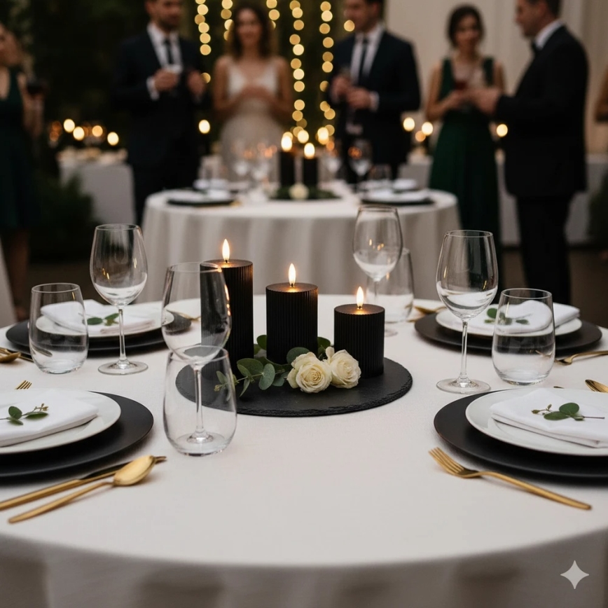 Rinkinys 3x LED žvakės BRILLO LED/2xAA juoda + nuotolinis valdymas