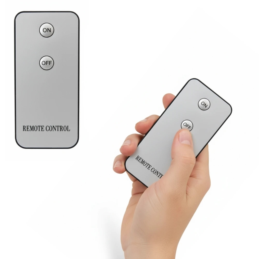 Rinkinys 3x LED žvakės BRILLO LED/2xAA juoda + nuotolinis valdymas