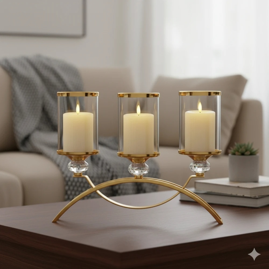 Rinkinys 3x LED žvakės BRILLO LED/3xAAA, kreminės + nuotolinis valdymas