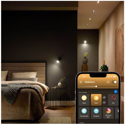 Komplektas 4x reguliuojamos LED lemputės Philips Hue WHITE AMBIANCE GU5,3/MR16/5,1W/12V 2200-6500K