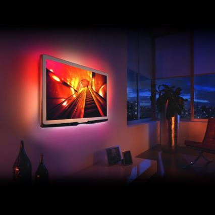 RINKINYS 4x LED RGB Reguliuojama juosta 2x30cm 2x50cm LED/2,16/3,6W/5V IP65 + valdymo pultas
