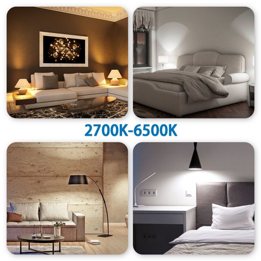 Rinkinys 4x LED RGBW išmanioji lemputė GU10/4,9W/230V 2700-6500K - Aigostar