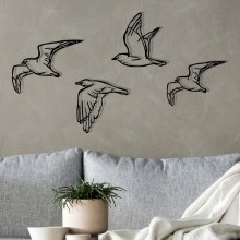 RINKINYS 4x Sienos dekoracijos paukšteliai