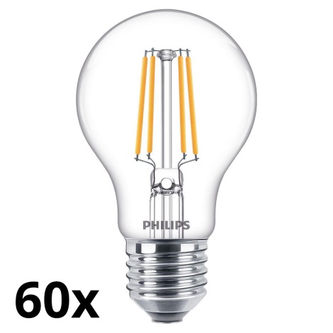 RINKINYS 60x LED Lemputės VINTAGE Philips A60 E27/4,3W/230V 2700K