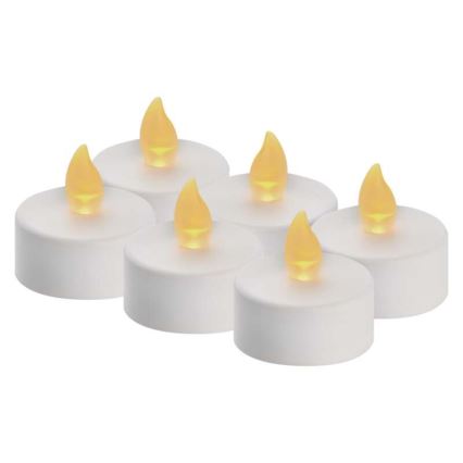 RINKINYS 6x LED Kalėdinė dekoracija 6xLED/6xCR2032 balta