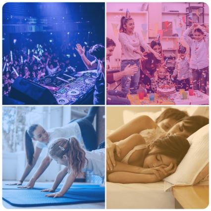 Komplektas 6 vnt. dimeriuojamos LED RGBW lemputės MESH GU10/6,5W/230V 2700-6500K + nuotolinio valdymo pultelis - Aigostar